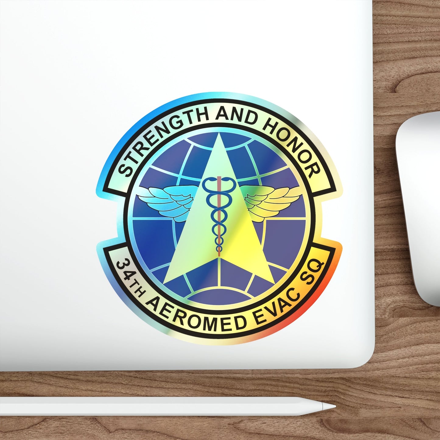 34th Aeromedical Evacuation Squadron (U.S. Air Force) Holographic STICKER Die-Cut Vinyl Decal-The Sticker Space