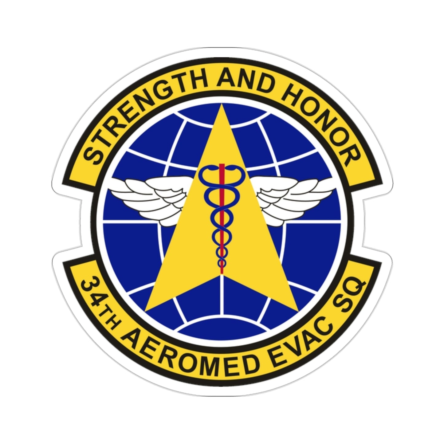 34th Aeromedical Evacuation Squadron (U.S. Air Force) STICKER Vinyl Die-Cut Decal-2 Inch-The Sticker Space