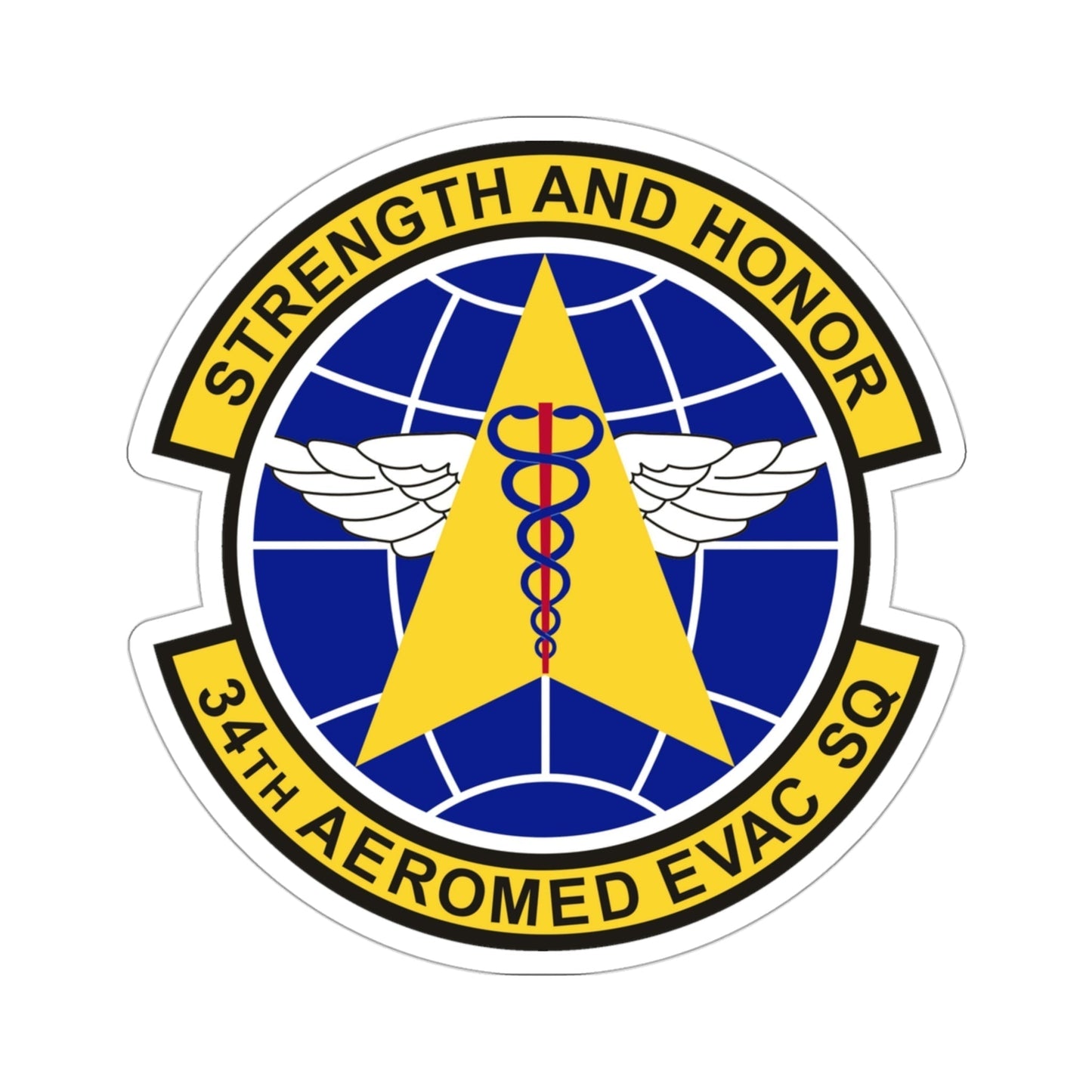 34th Aeromedical Evacuation Squadron (U.S. Air Force) STICKER Vinyl Die-Cut Decal-3 Inch-The Sticker Space