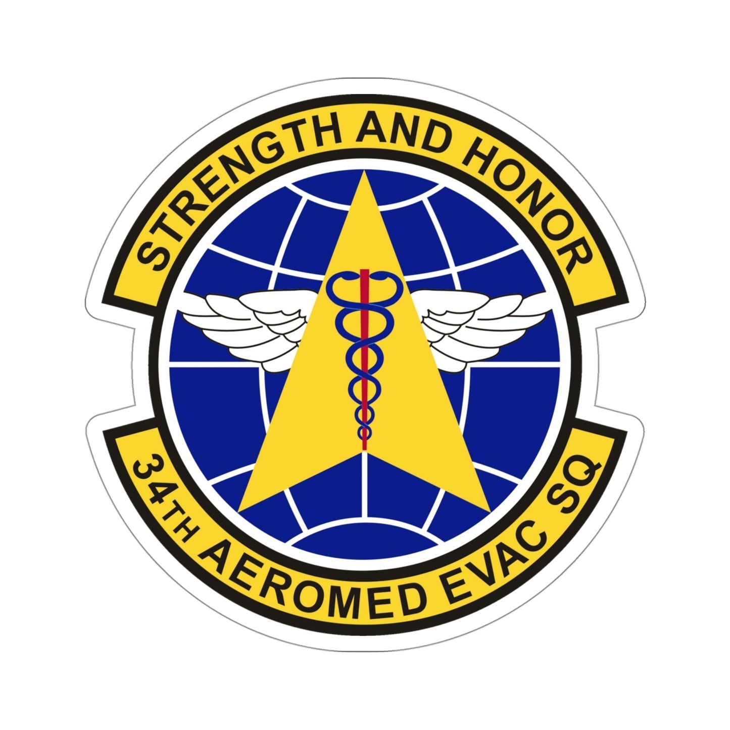 34th Aeromedical Evacuation Squadron (U.S. Air Force) STICKER Vinyl Die-Cut Decal-4 Inch-The Sticker Space