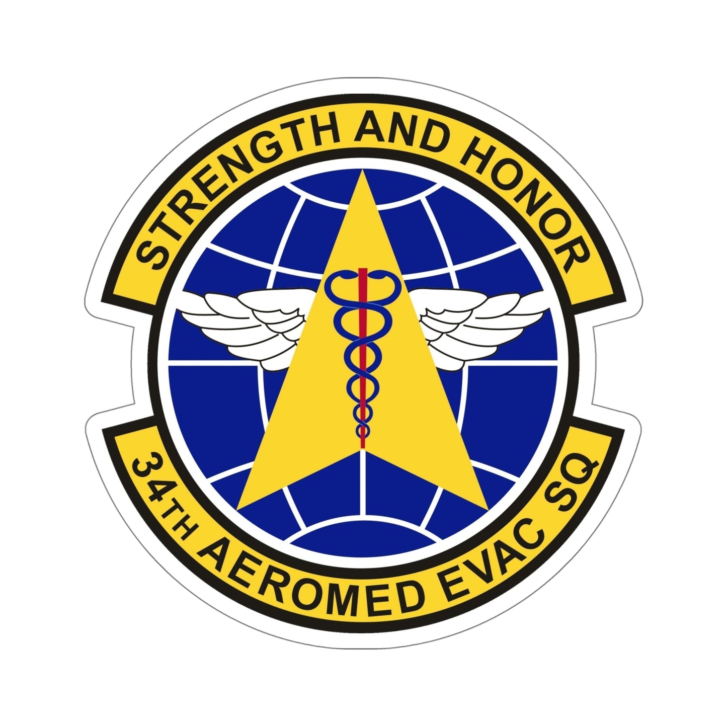 34th Aeromedical Evacuation Squadron (U.S. Air Force) STICKER Vinyl Die-Cut Decal-6 Inch-The Sticker Space