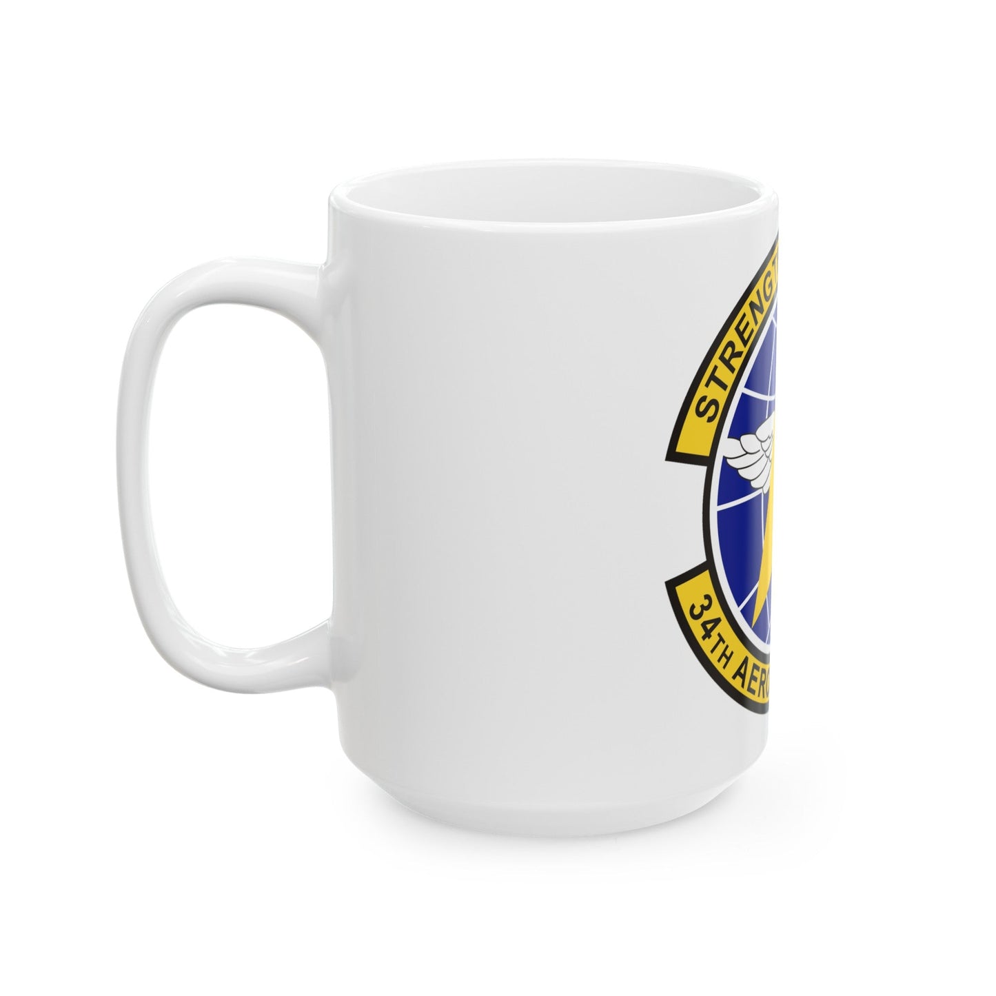 34th Aeromedical Evacuation Squadron (U.S. Air Force) White Coffee Mug-The Sticker Space