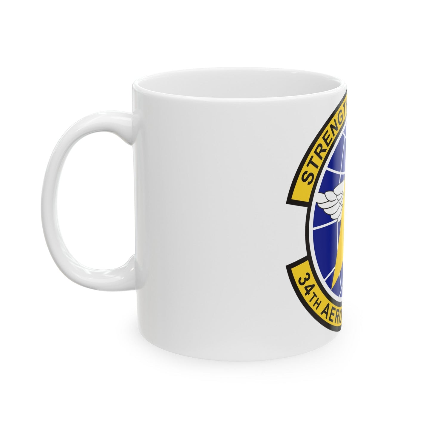 34th Aeromedical Evacuation Squadron (U.S. Air Force) White Coffee Mug-The Sticker Space