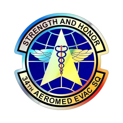 34th Aeromedical Evacuation Squadron (U.S. Air Force) Holographic STICKER Die-Cut Vinyl Decal - The Sticker Space