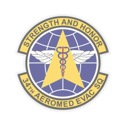 34th Aeromedical Evacuation Squadron (U.S. Air Force) STICKER Vinyl Kiss-Cut Decal 2 Inch Transparent - The Sticker Space
