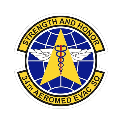34th Aeromedical Evacuation Squadron (U.S. Air Force) STICKER Vinyl Kiss-Cut Decal 4 Inch White - The Sticker Space