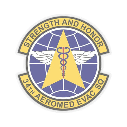 34th Aeromedical Evacuation Squadron (U.S. Air Force) STICKER Vinyl Kiss-Cut Decal 6 Inch Transparent - The Sticker Space
