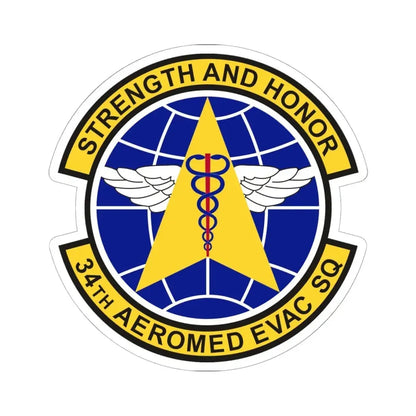 34th Aeromedical Evacuation Squadron (U.S. Air Force) STICKER Vinyl Kiss-Cut Decal 6 Inch White - The Sticker Space