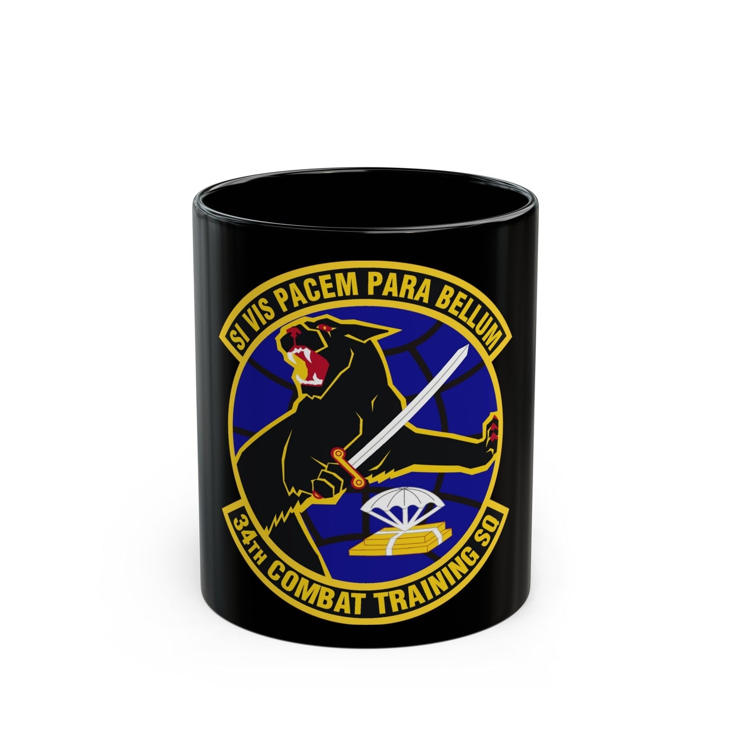 34th Combat Training Squadron (U.S. Air Force) Black Coffee Mug-11oz-The Sticker Space