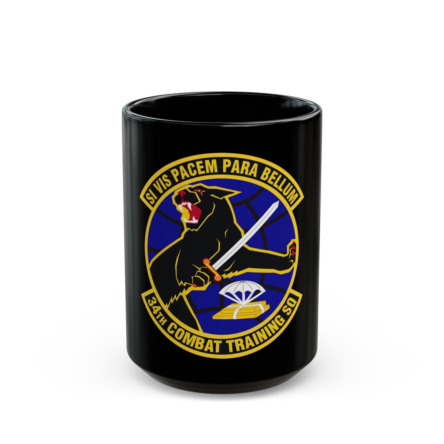 34th Combat Training Squadron (U.S. Air Force) Black Coffee Mug-15oz-The Sticker Space