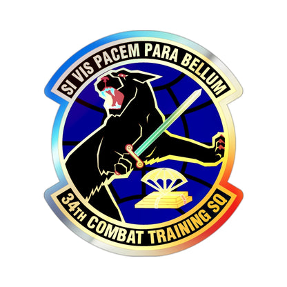 34th Combat Training Squadron (U.S. Air Force) Holographic STICKER Die-Cut Vinyl Decal-2 Inch-The Sticker Space