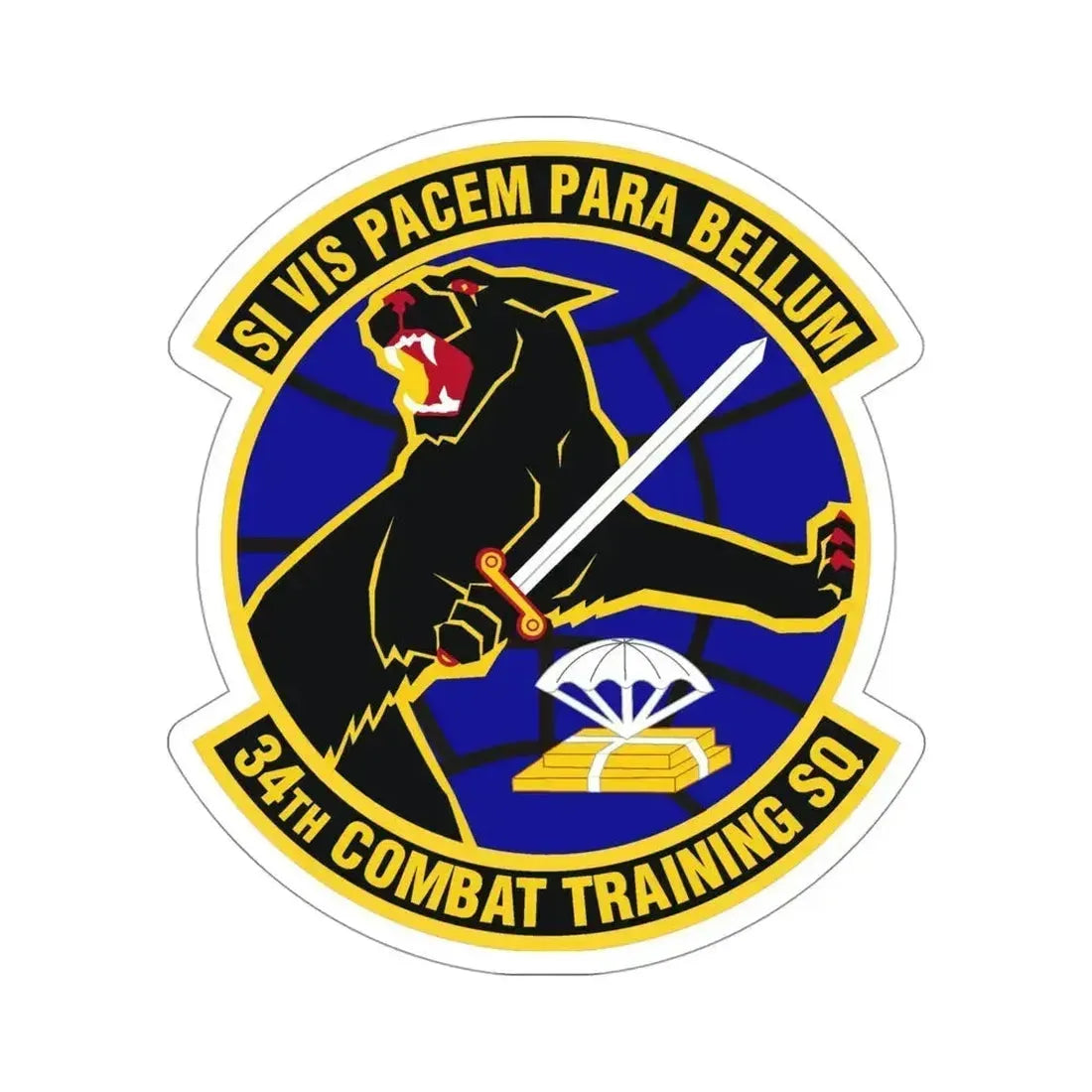 34th Combat Training Squadron (U.S. Air Force) STICKER Vinyl Die-Cut Decal 4 Inch - The Sticker Space