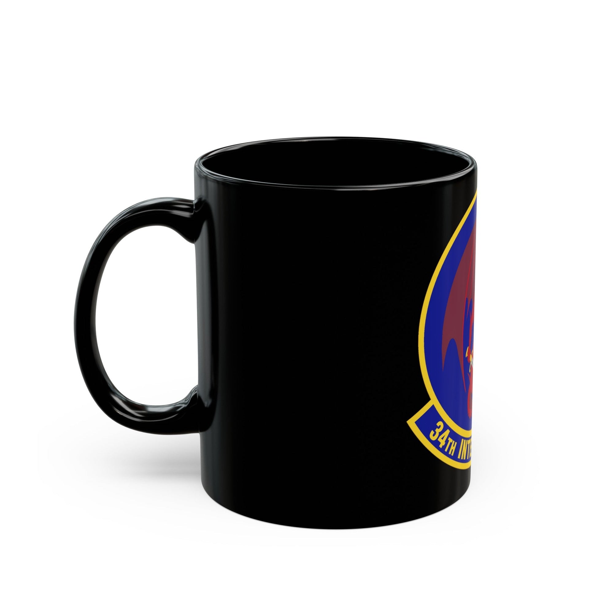 34th Intelligence Squadron (U.S. Air Force) Black Coffee Mug-The Sticker Space