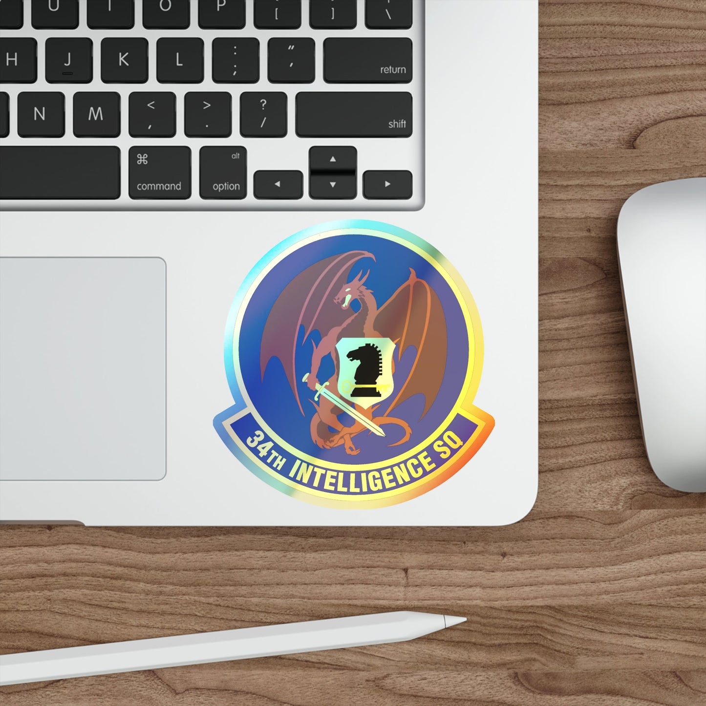 34th Intelligence Squadron (U.S. Air Force) Holographic STICKER Die-Cut Vinyl Decal-The Sticker Space