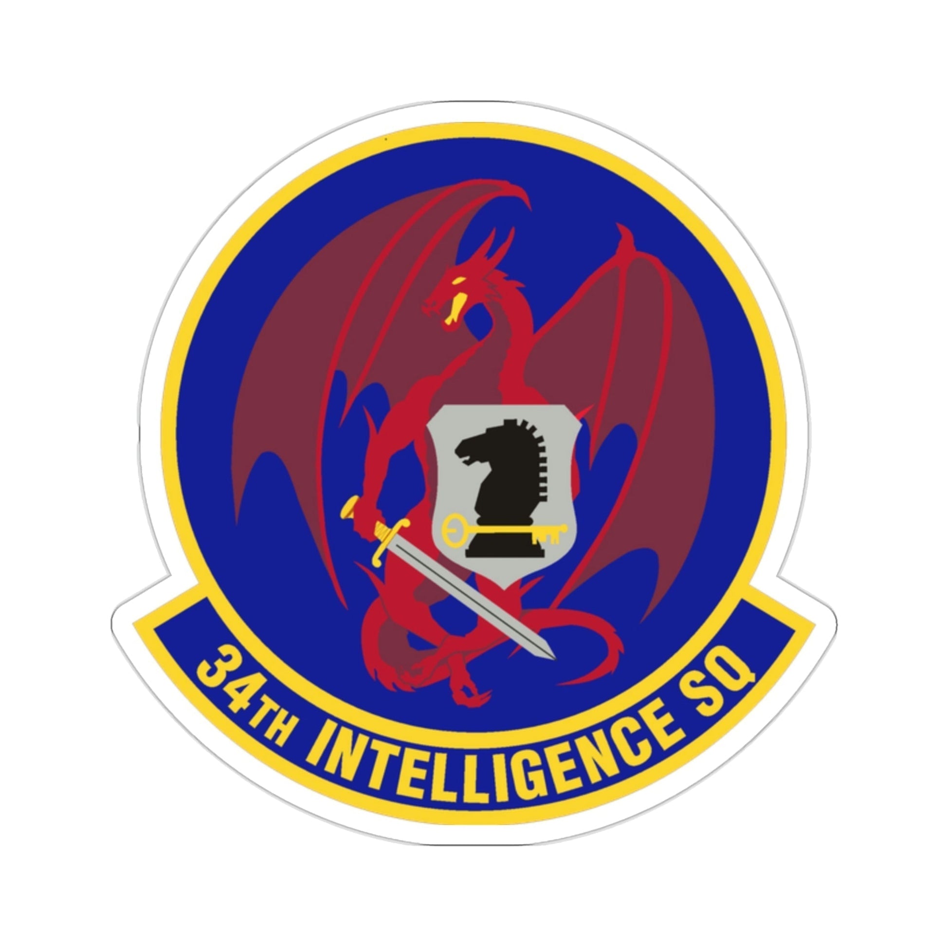 34th Intelligence Squadron (U.S. Air Force) STICKER Vinyl Die-Cut Decal-2 Inch-The Sticker Space