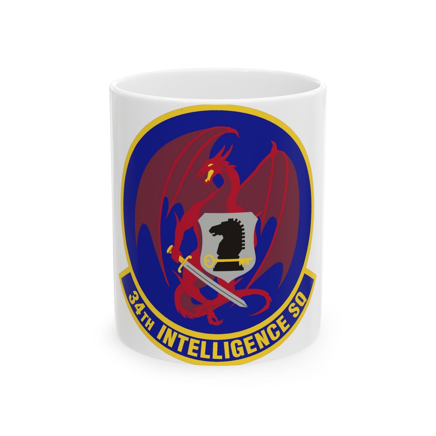 34th Intelligence Squadron (U.S. Air Force) White Coffee Mug-11oz-The Sticker Space