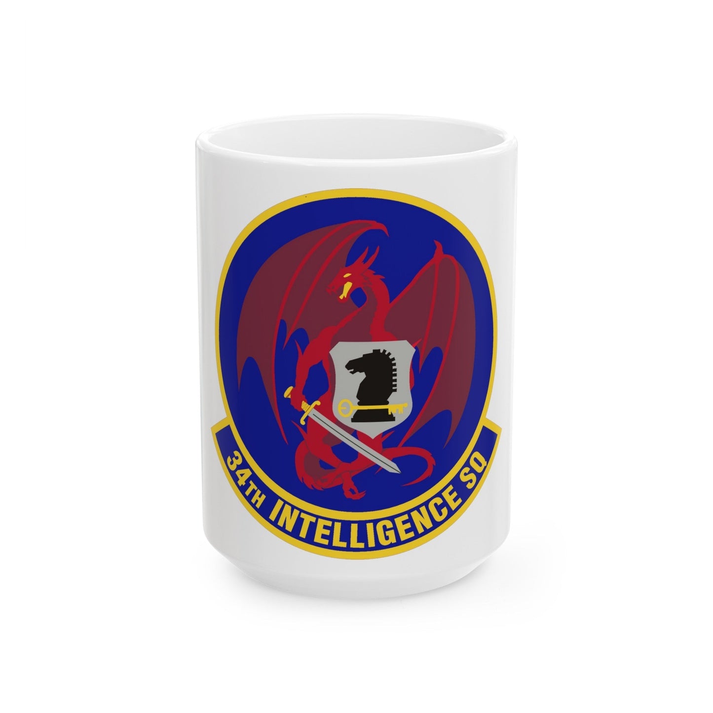 34th Intelligence Squadron (U.S. Air Force) White Coffee Mug-15oz-The Sticker Space