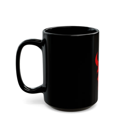 34th 'Red Bull' Infantry Division SSI (U.S. Army) Black Coffee Mug-The Sticker Space