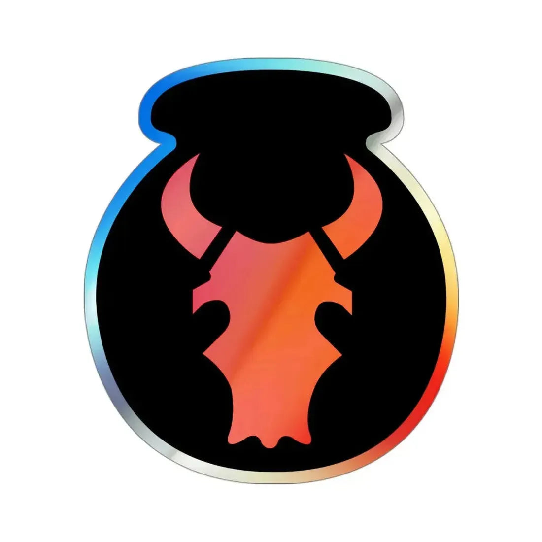 34th 'Red Bull' Infantry Division SSI (U.S. Army) Holographic STICKER Die-Cut Vinyl Decal - The Sticker Space