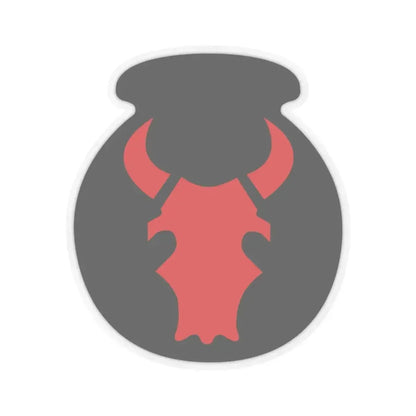 34th 'Red Bull' Infantry Division SSI (U.S. Army) STICKER Vinyl Kiss-Cut Decal 6 Inch Transparent - The Sticker Space