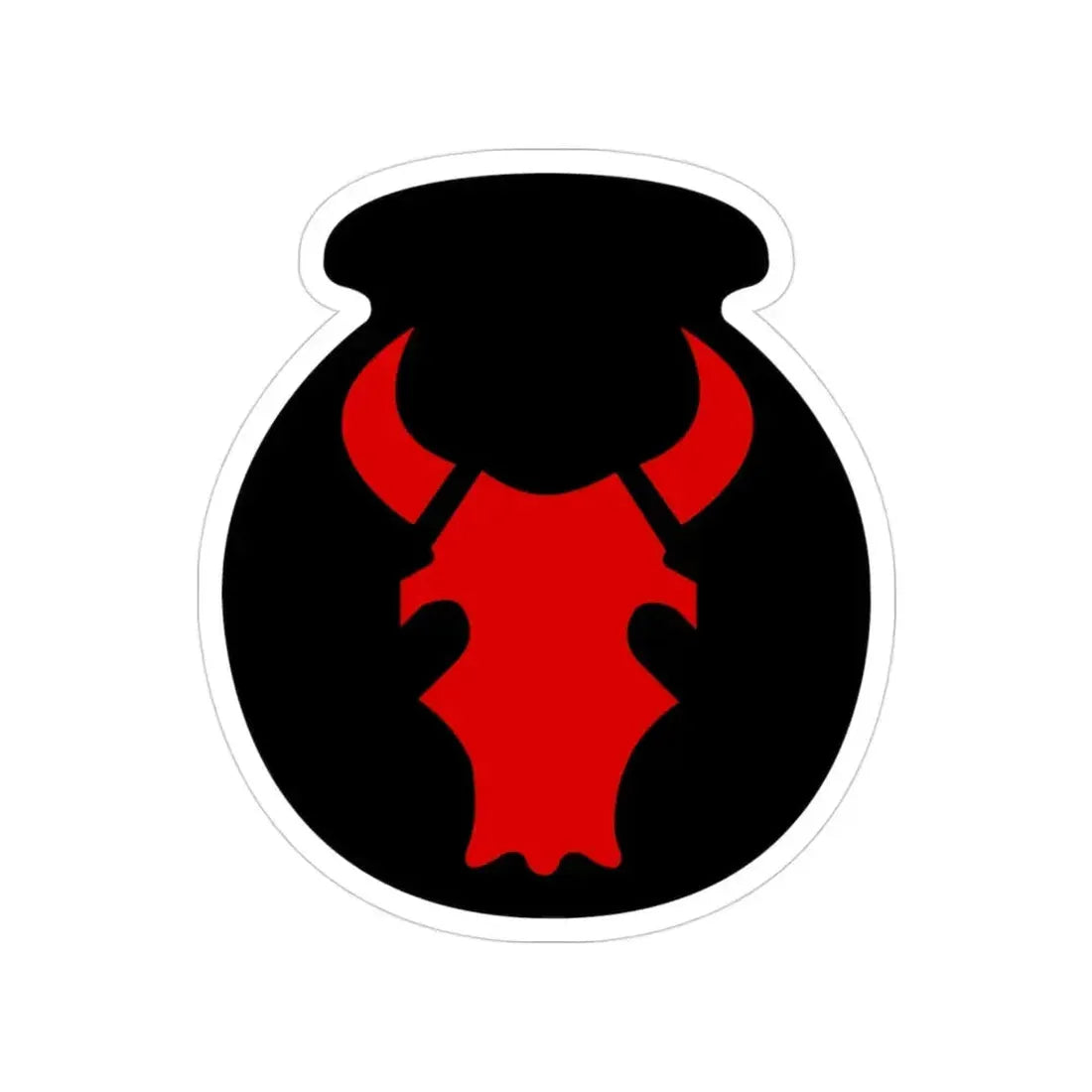 34th 'Red Bull' Infantry Division SSI (U.S. Army) Transparent STICKER Die-Cut Vinyl Decal 3 Inch - The Sticker Space