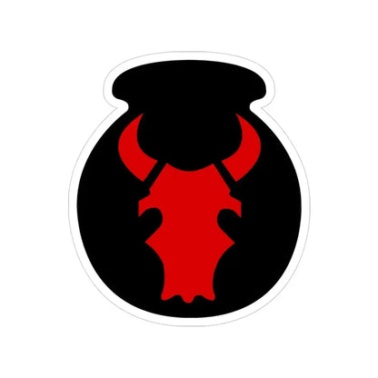 34th 'Red Bull' Infantry Division SSI (U.S. Army) Transparent STICKER Die-Cut Vinyl Decal 3 Inch - The Sticker Space