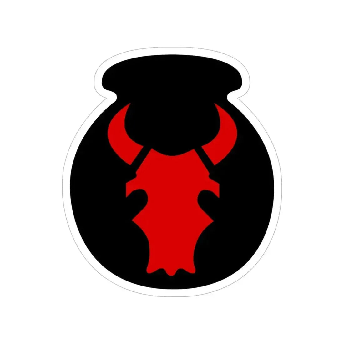 34th 'Red Bull' Infantry Division SSI (U.S. Army) Transparent STICKER Die-Cut Vinyl Decal 5 Inch - The Sticker Space