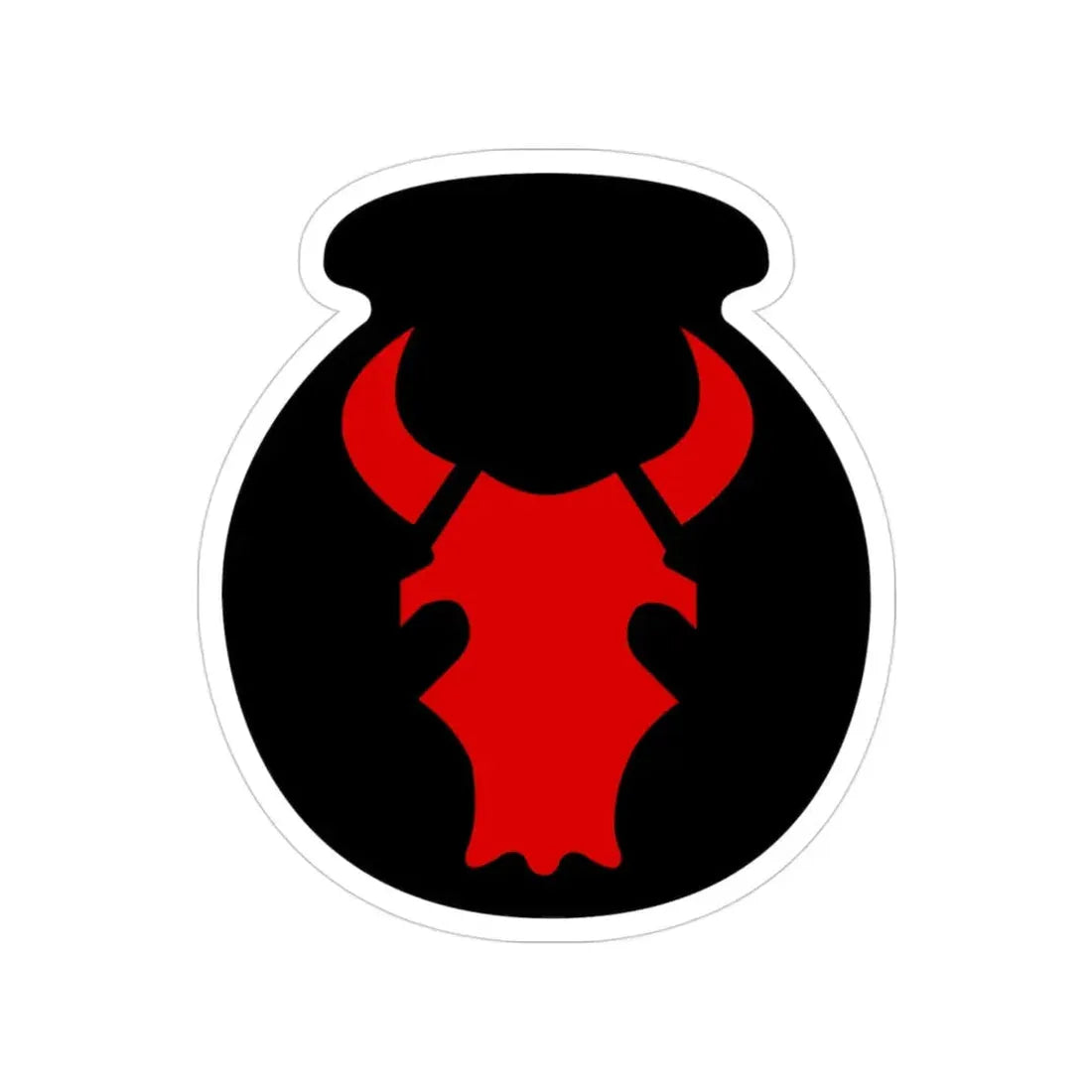 34th 'Red Bull' Infantry Division SSI (U.S. Army) Transparent STICKER Die-Cut Vinyl Decal - The Sticker Space