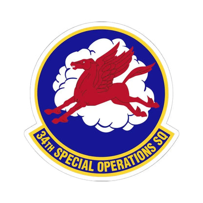 34th Special Operations Squadron (U.S. Air Force) STICKER Vinyl Kiss-Cut Decal 6 Inch White - The Sticker Space
