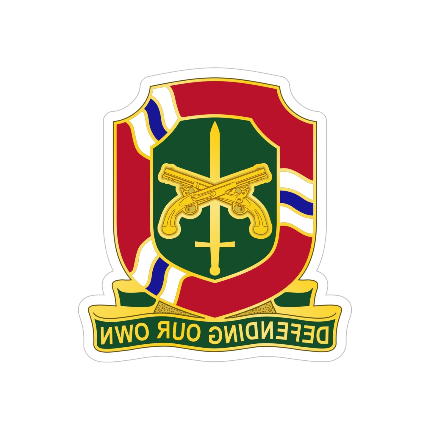 35 Military Police Brigade 2 (U.S. Army) REVERSE PRINT Transparent STICKER-5" × 5"-The Sticker Space