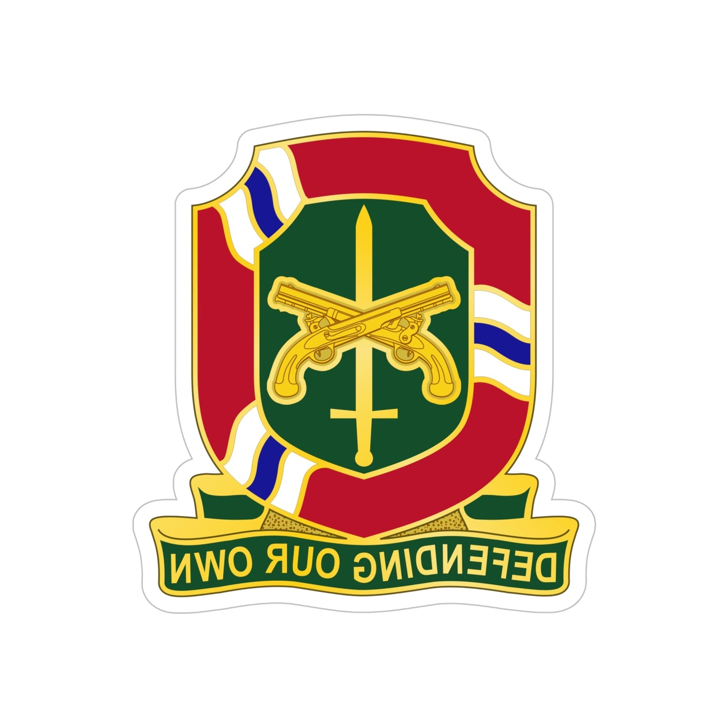 35 Military Police Brigade 2 (U.S. Army) REVERSE PRINT Transparent STICKER-6" × 6"-The Sticker Space