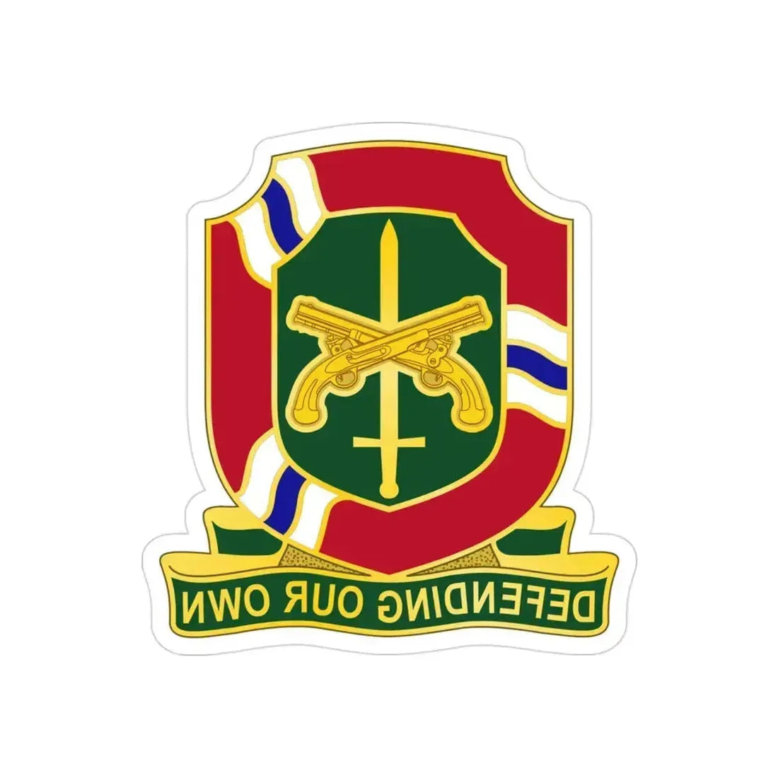 35 Military Police Brigade 2 (U.S. Army) REVERSE PRINT Transparent Die-Cut STICKER 3 Inch Die-Cut Transparent - The Sticker Space