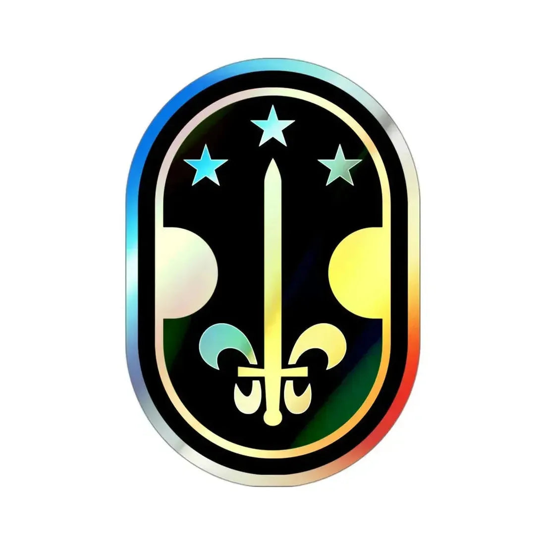 35 Military Police Brigade (U.S. Army) Holographic STICKER Die-Cut Vinyl Decal 3 Inch Holographic - The Sticker Space