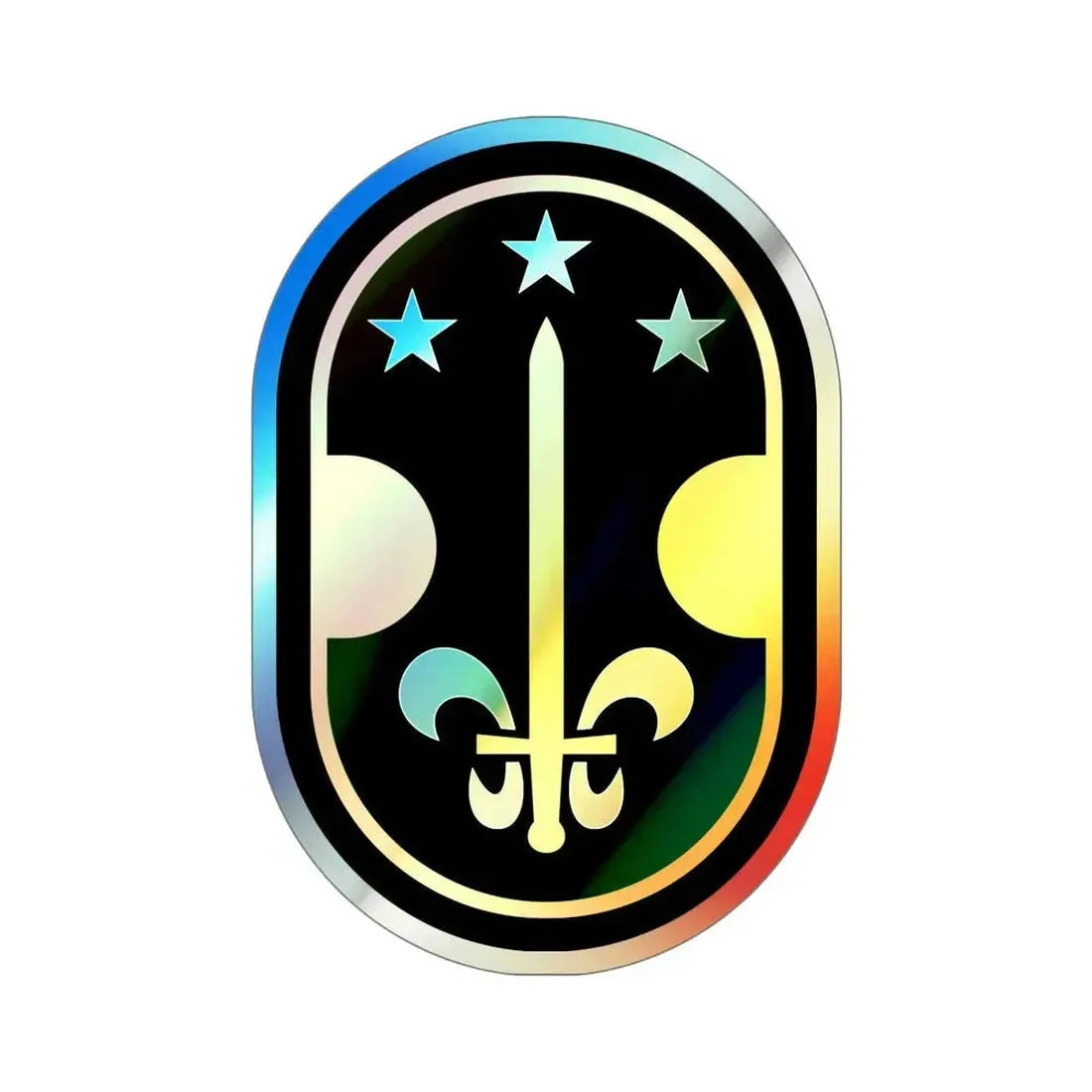 35 Military Police Brigade (U.S. Army) Holographic STICKER Die-Cut Vinyl Decal 6 Inch Holographic - The Sticker Space