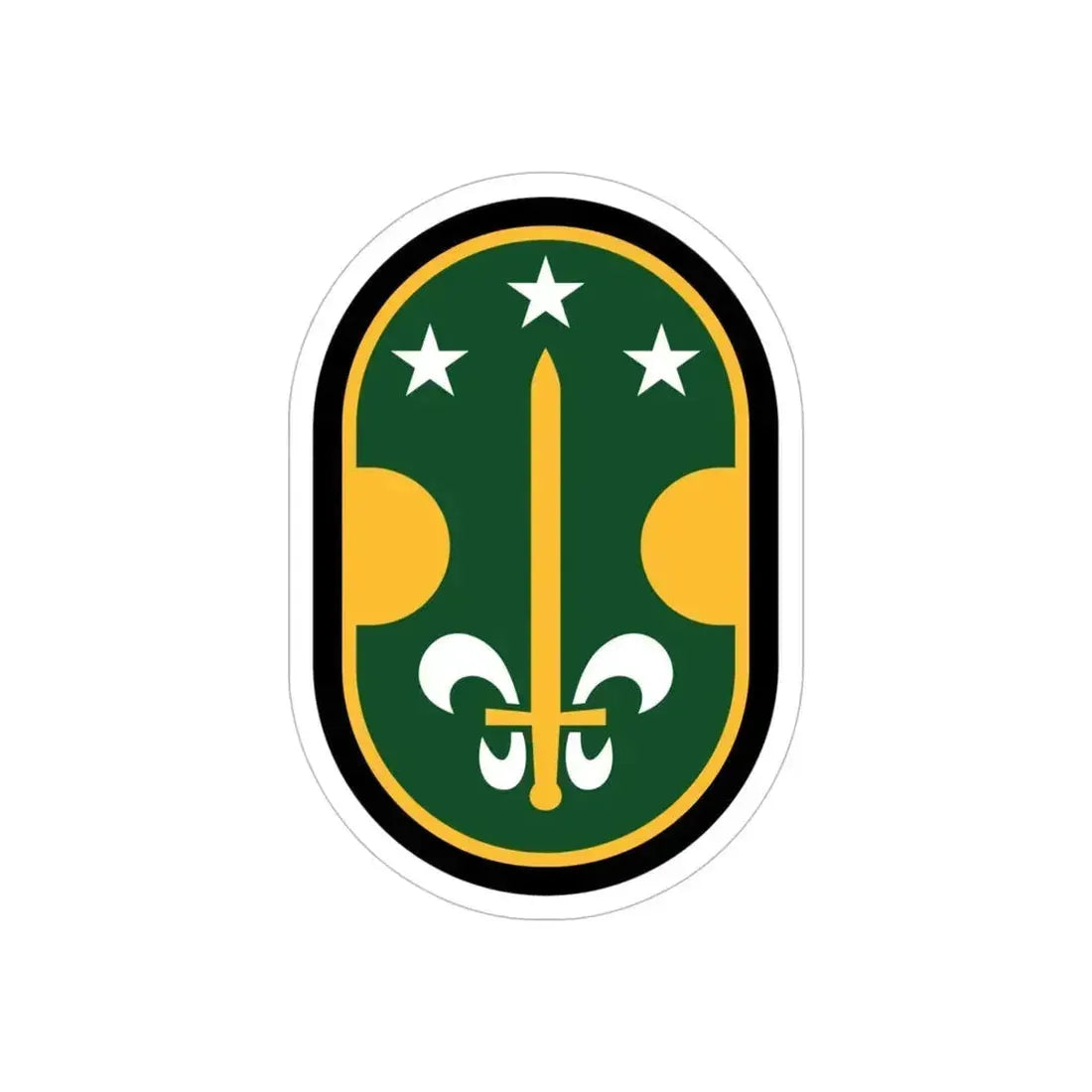 35 Military Police Brigade (U.S. Army) REVERSE PRINT Transparent Die-Cut STICKER 2 Inch Die-Cut Transparent - The Sticker Space