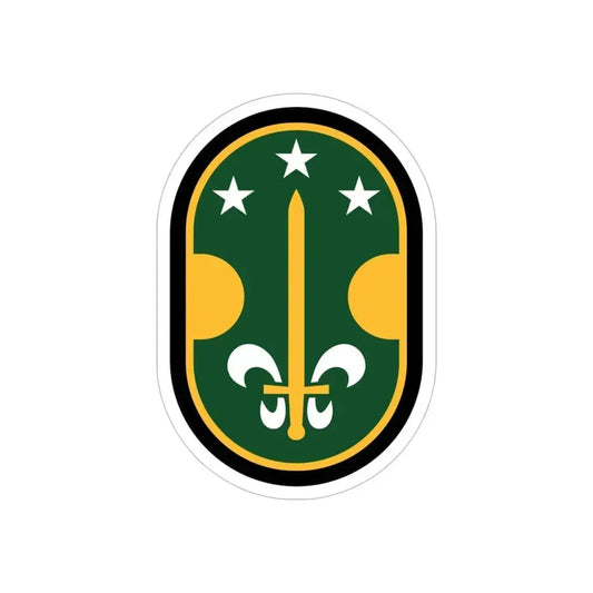 35 Military Police Brigade (U.S. Army) REVERSE PRINT Transparent Die-Cut STICKER 2 Inch Die-Cut Transparent - The Sticker Space