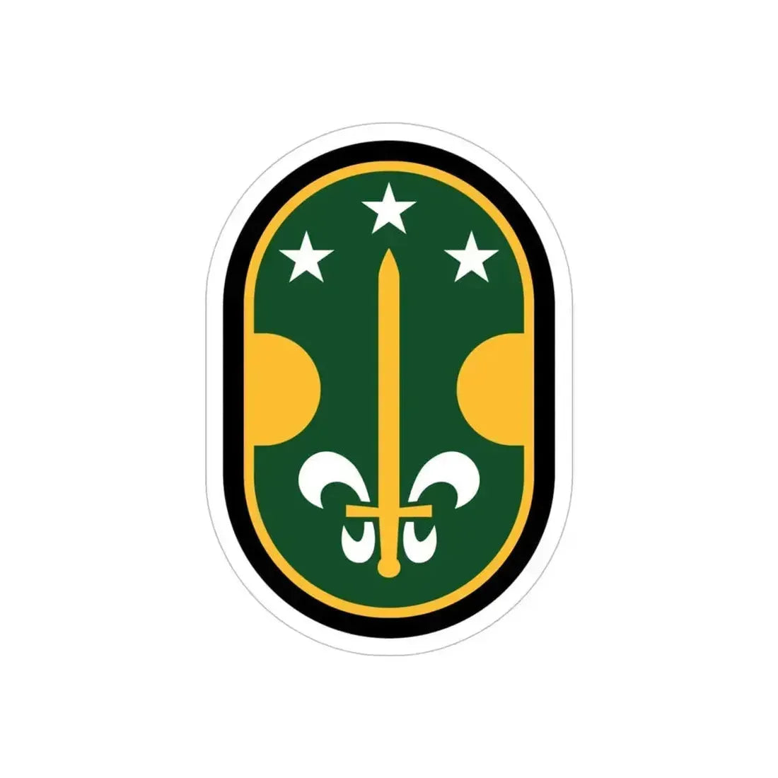 35 Military Police Brigade (U.S. Army) REVERSE PRINT Transparent Die-Cut STICKER 5 Inch Die-Cut Transparent - The Sticker Space