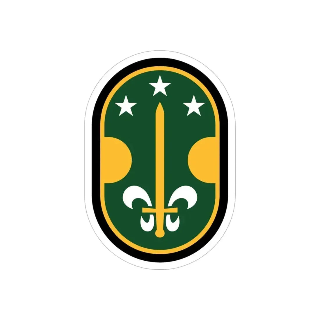 35 Military Police Brigade (U.S. Army) REVERSE PRINT Transparent Die-Cut STICKER - The Sticker Space