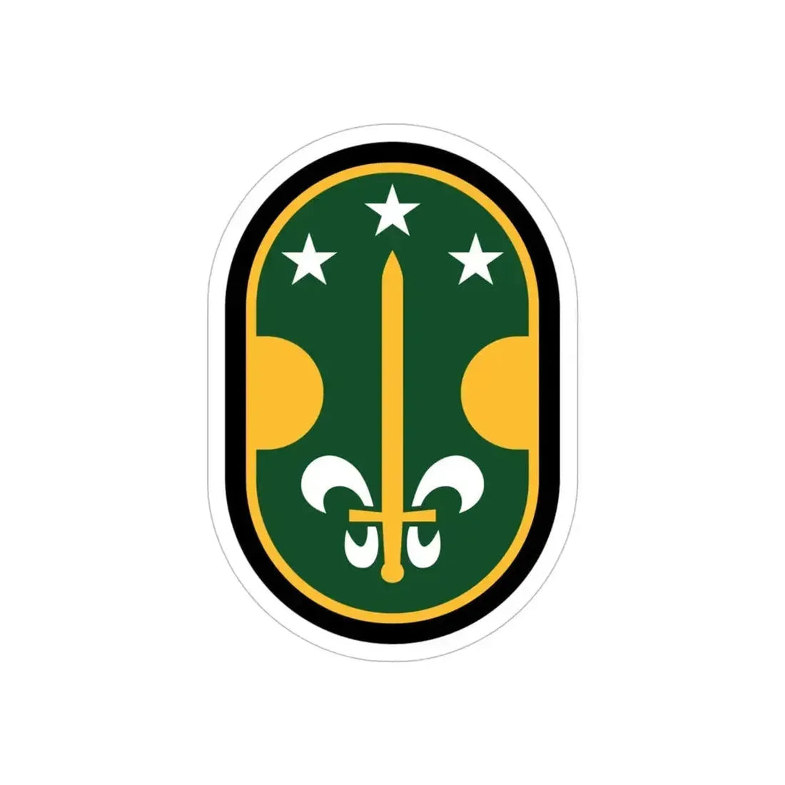 35 Military Police Brigade (U.S. Army) REVERSE PRINT Transparent Die-Cut STICKER - The Sticker Space