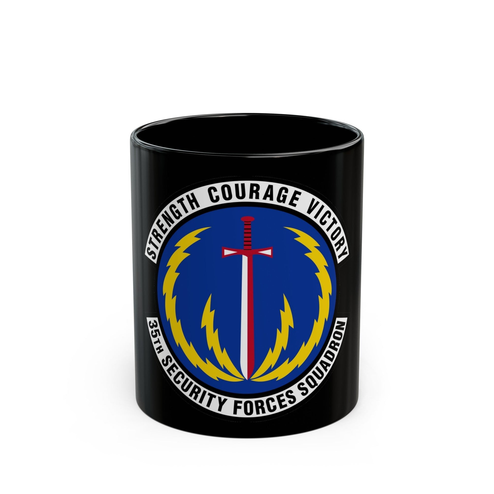 35 Security Forces Squadron PACAF (U.S. Air Force) Black Coffee Mug-11oz-The Sticker Space