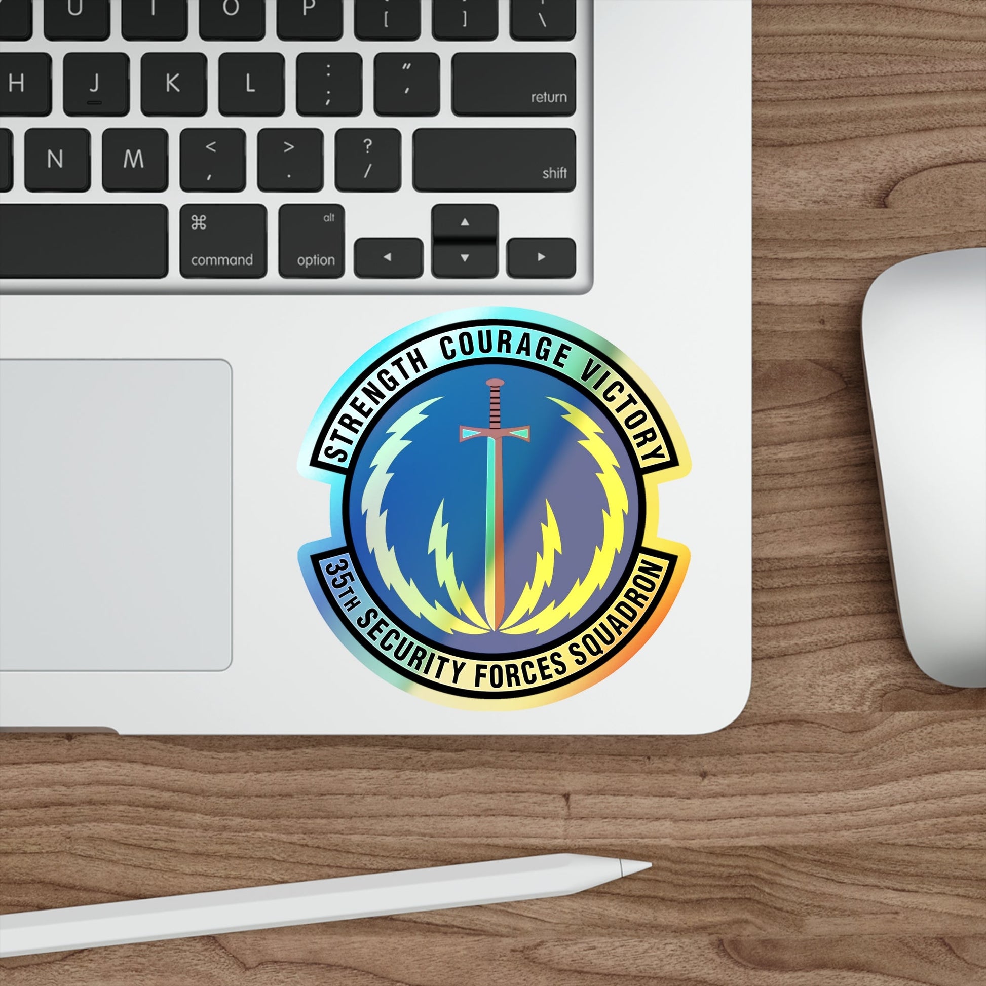 35 Security Forces Squadron PACAF (U.S. Air Force) Holographic STICKER Die-Cut Vinyl Decal-The Sticker Space