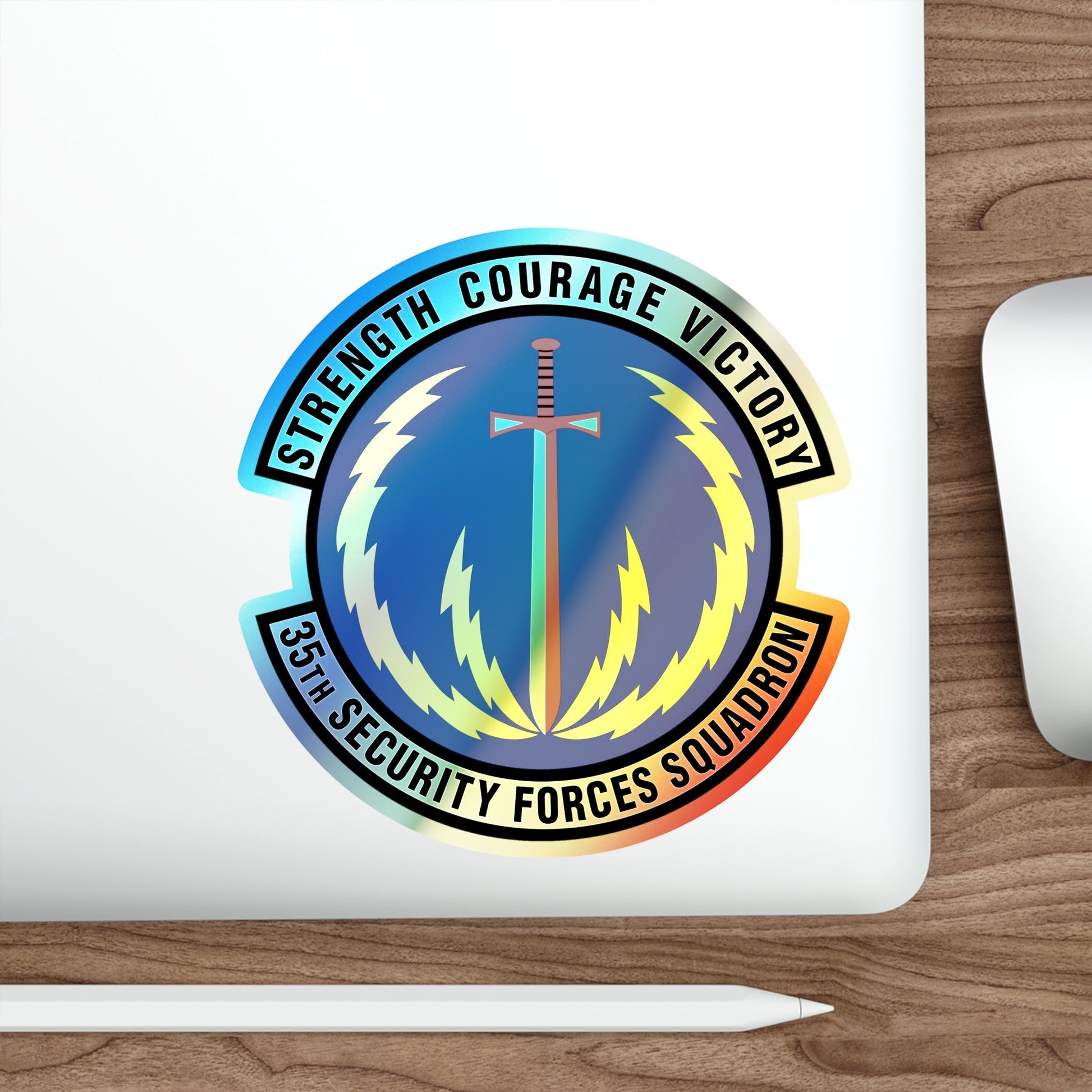 35 Security Forces Squadron PACAF (U.S. Air Force) Holographic STICKER Die-Cut Vinyl Decal-The Sticker Space