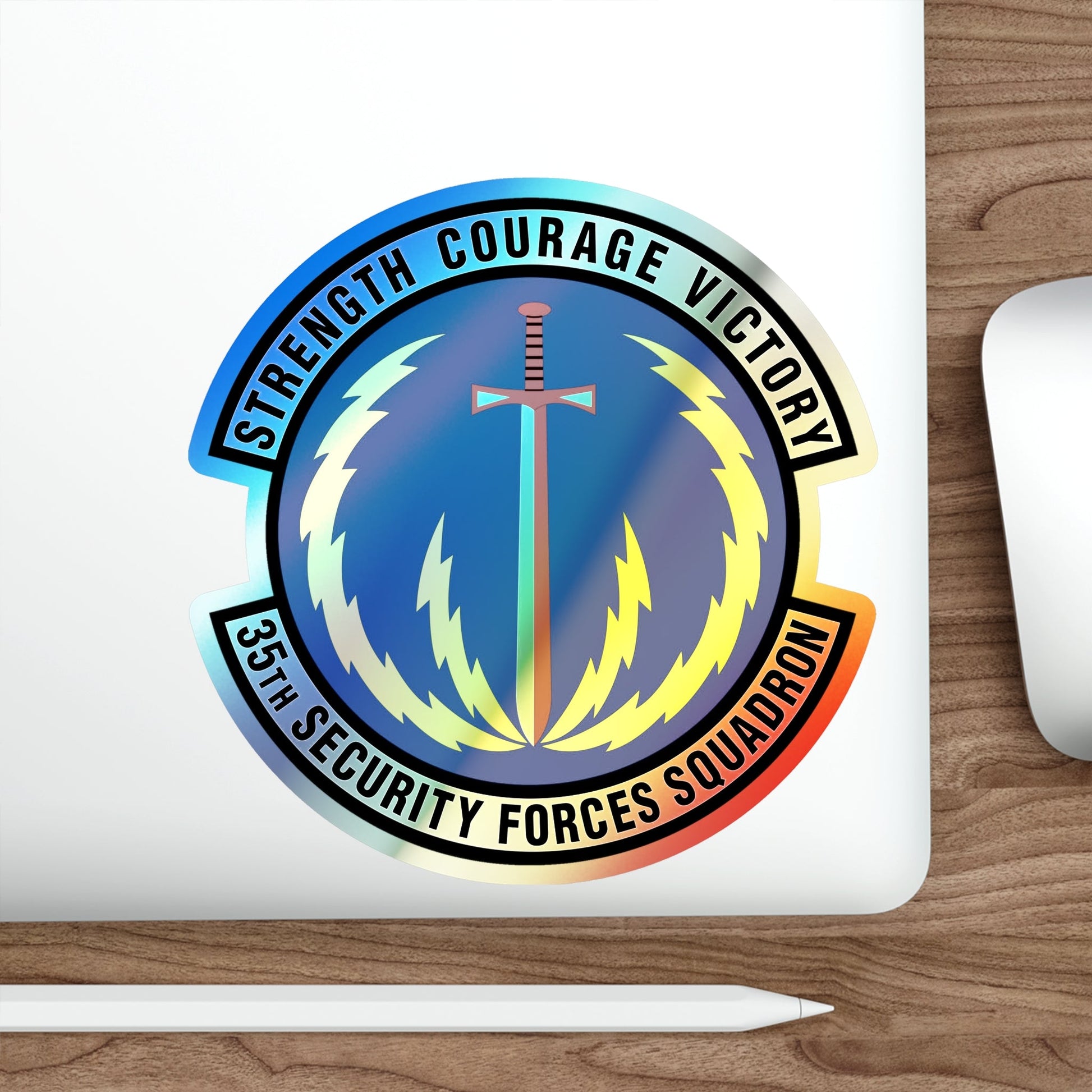 35 Security Forces Squadron PACAF (U.S. Air Force) Holographic STICKER Die-Cut Vinyl Decal-The Sticker Space