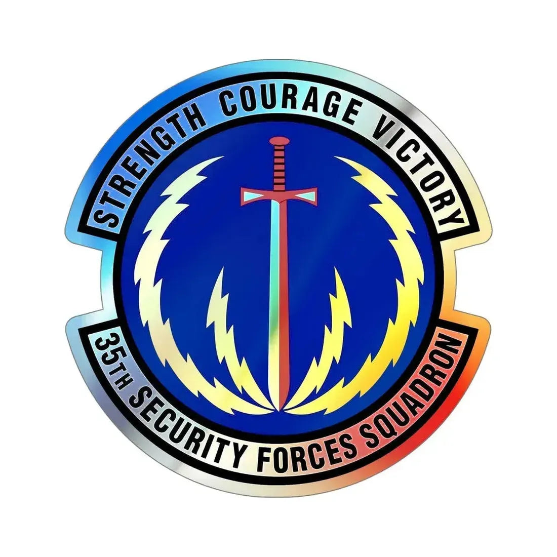 35 Security Forces Squadron PACAF (U.S. Air Force) Holographic STICKER Die-Cut Vinyl Decal - The Sticker Space