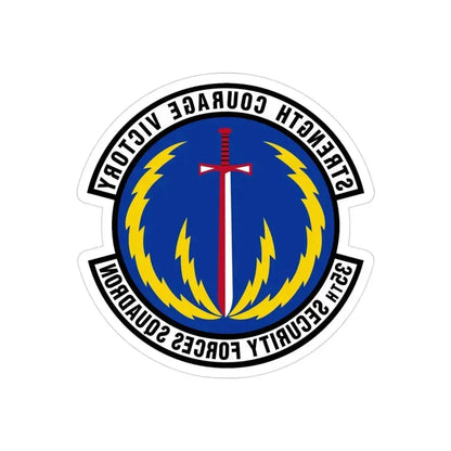35 Security Forces Squadron PACAF (U.S. Air Force) REVERSE PRINT Transparent Die-Cut STICKER 3 Inch Die-Cut Transparent - The Sticker Space