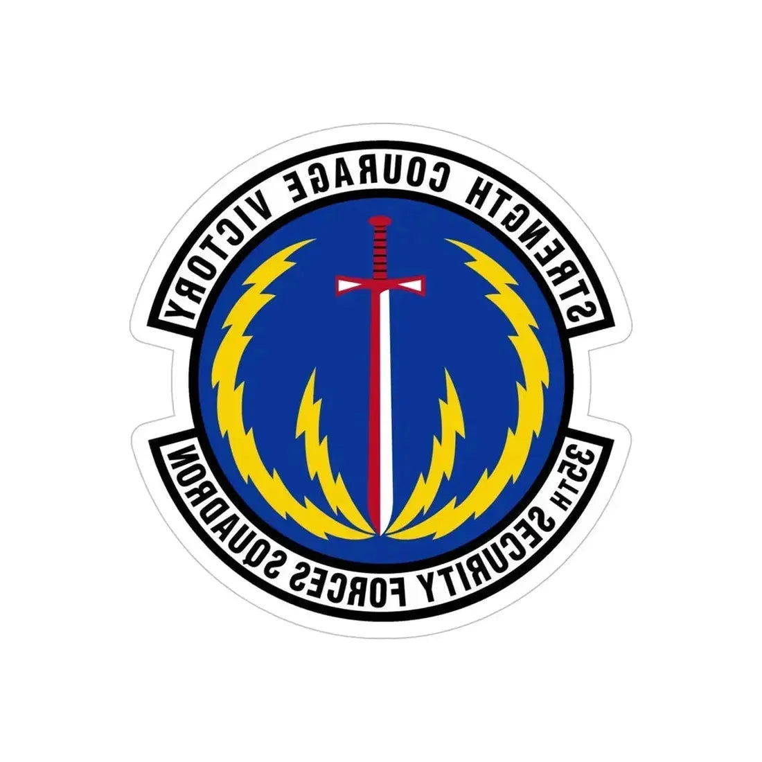 35 Security Forces Squadron PACAF (U.S. Air Force) REVERSE PRINT Transparent Die-Cut STICKER - The Sticker Space