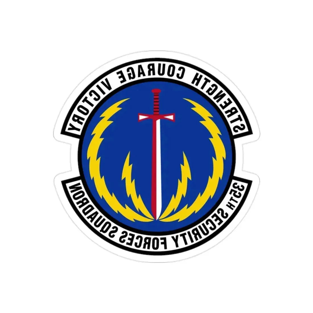 35 Security Forces Squadron PACAF (U.S. Air Force) REVERSE PRINT Transparent Die-Cut STICKER - The Sticker Space