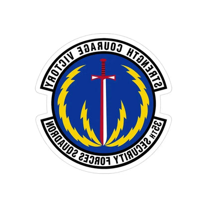 35 Security Forces Squadron PACAF (U.S. Air Force) REVERSE PRINT Transparent Die-Cut STICKER - The Sticker Space