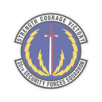 35 Security Forces Squadron PACAF (U.S. Air Force) STICKER Vinyl Kiss-Cut Decal 3 Inch Transparent - The Sticker Space