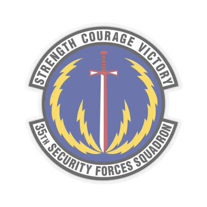 35 Security Forces Squadron PACAF (U.S. Air Force) STICKER Vinyl Kiss-Cut Decal 4 Inch Transparent - The Sticker Space